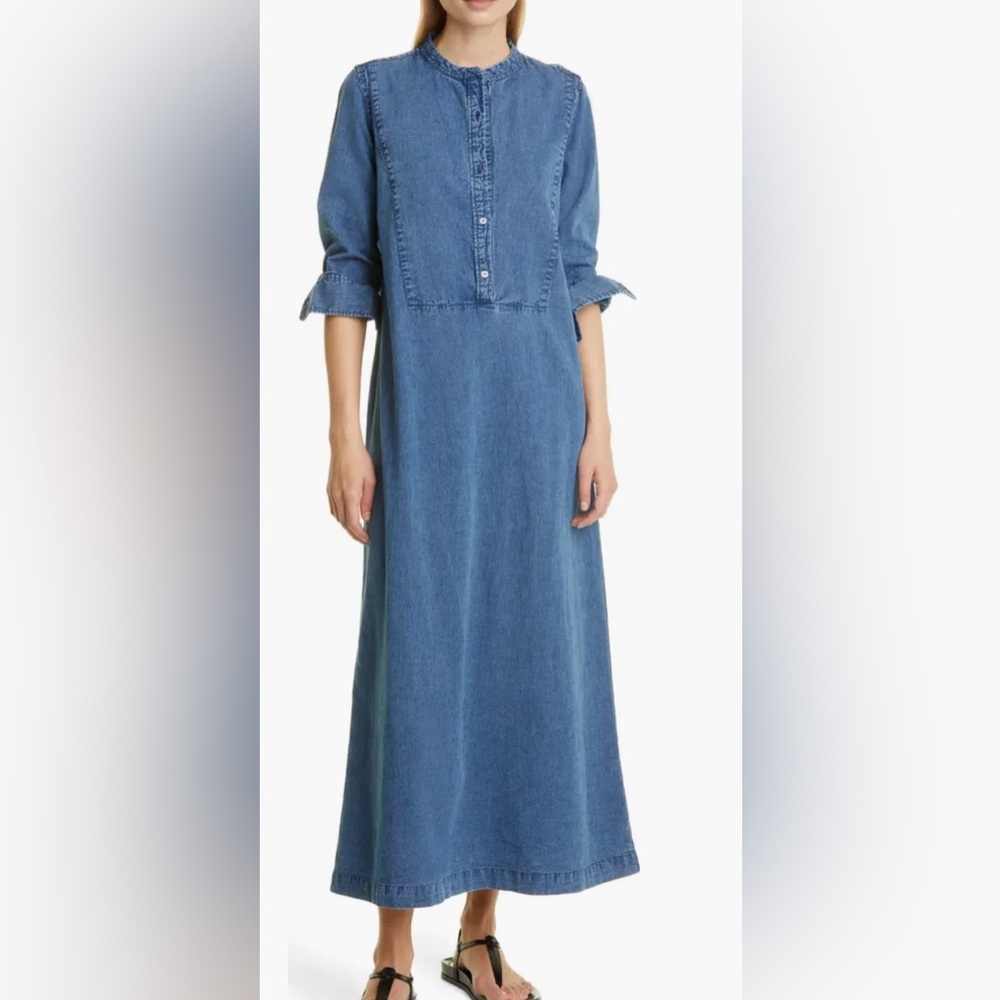 Nili Lotan Jasper Denim women’s shirt Maxi Dress - Picture 1 of 6